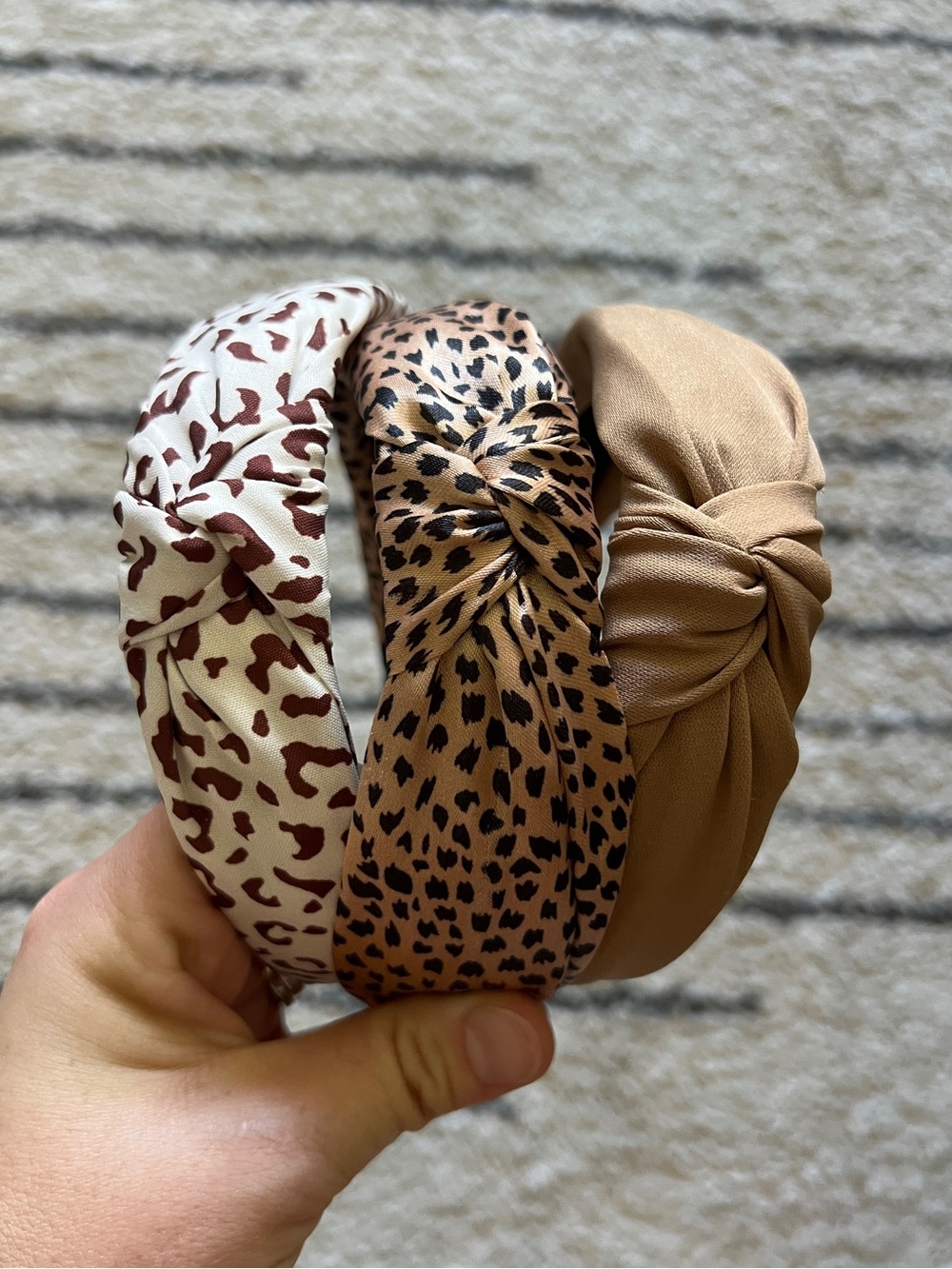 Neutral & Animal Print Knot Headband Trio